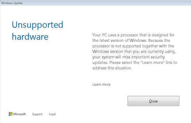 Обновления для Windows 7 и 8.1 станут недоступны для ПК с новыми процессорами