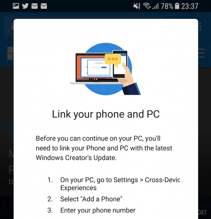 В Windows 10 появится синхронизации с Android-устройствами (4 фото)