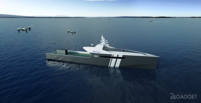 Rolls-Royce выпустит беспилотный корабль для ВМФ Великобритании (3 фото)
