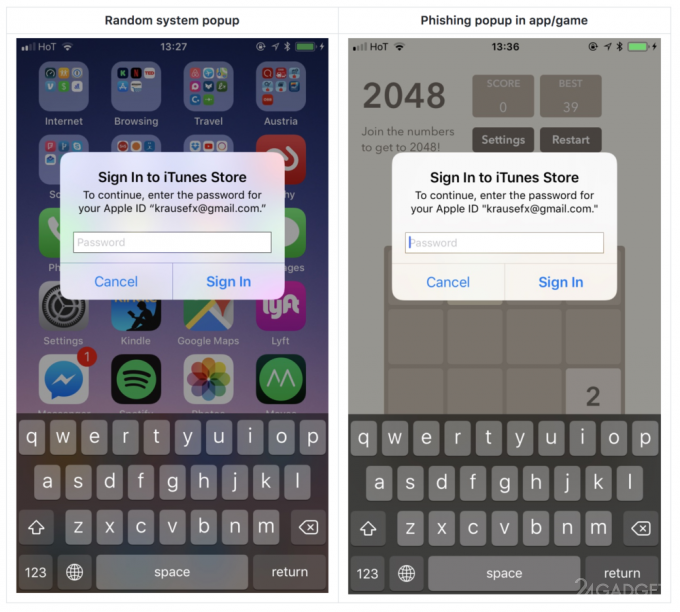Новый баг в iOS позволяет хакерам узнавать пароли от Apple ID (4 фото)