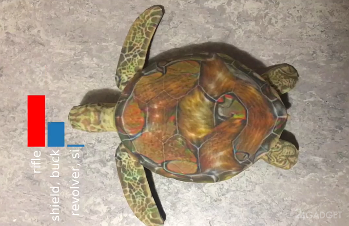 Нейросеть от Google приняла черепаху за винтовку (4 фото + видео)
