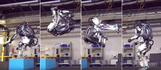 Робот Atlas демонстрирует чудеса акробатики (видео)