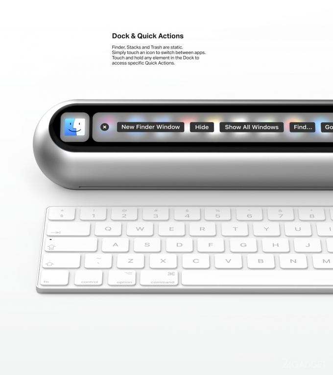 Концептуальный настольный ПК от Apple с Touch Bar и Face ID (11 фото)