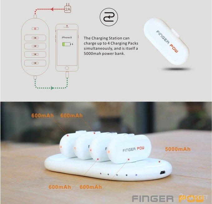 Finger Pow — карманный аккумулятор, заряжающий смартфоны без проводов (5 фото + видео)