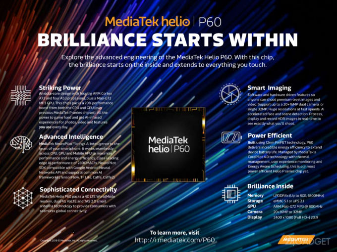 MediaTek Helio P60: мощный чипсет с ИИ для смартфонов-середнячков