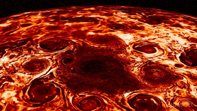Исследователи заглянули в недра Юпитера (4 фото + видео)