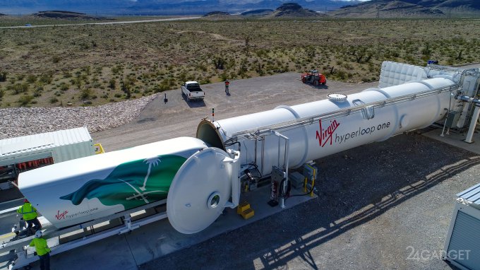Virgin Hyperloop One испытала рабочий прототип пассажирской капсулы (6 фото + видео)