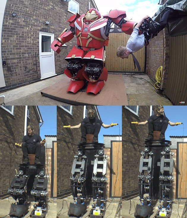 3-метровый костюм Железного человека для обороны и развлечений (4 фото + видео)