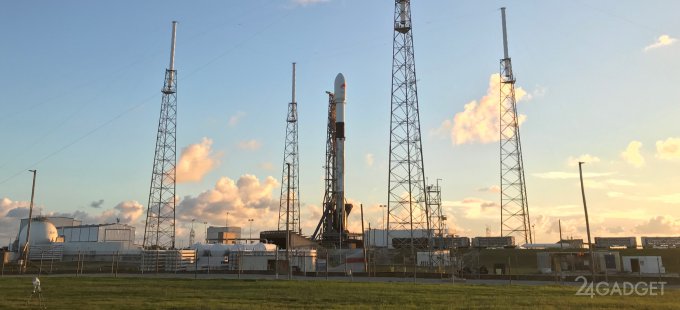 Новую модель Falcon 9, рассчитанную на 100 запусков, снова отправили в космос (2 фото + видео)