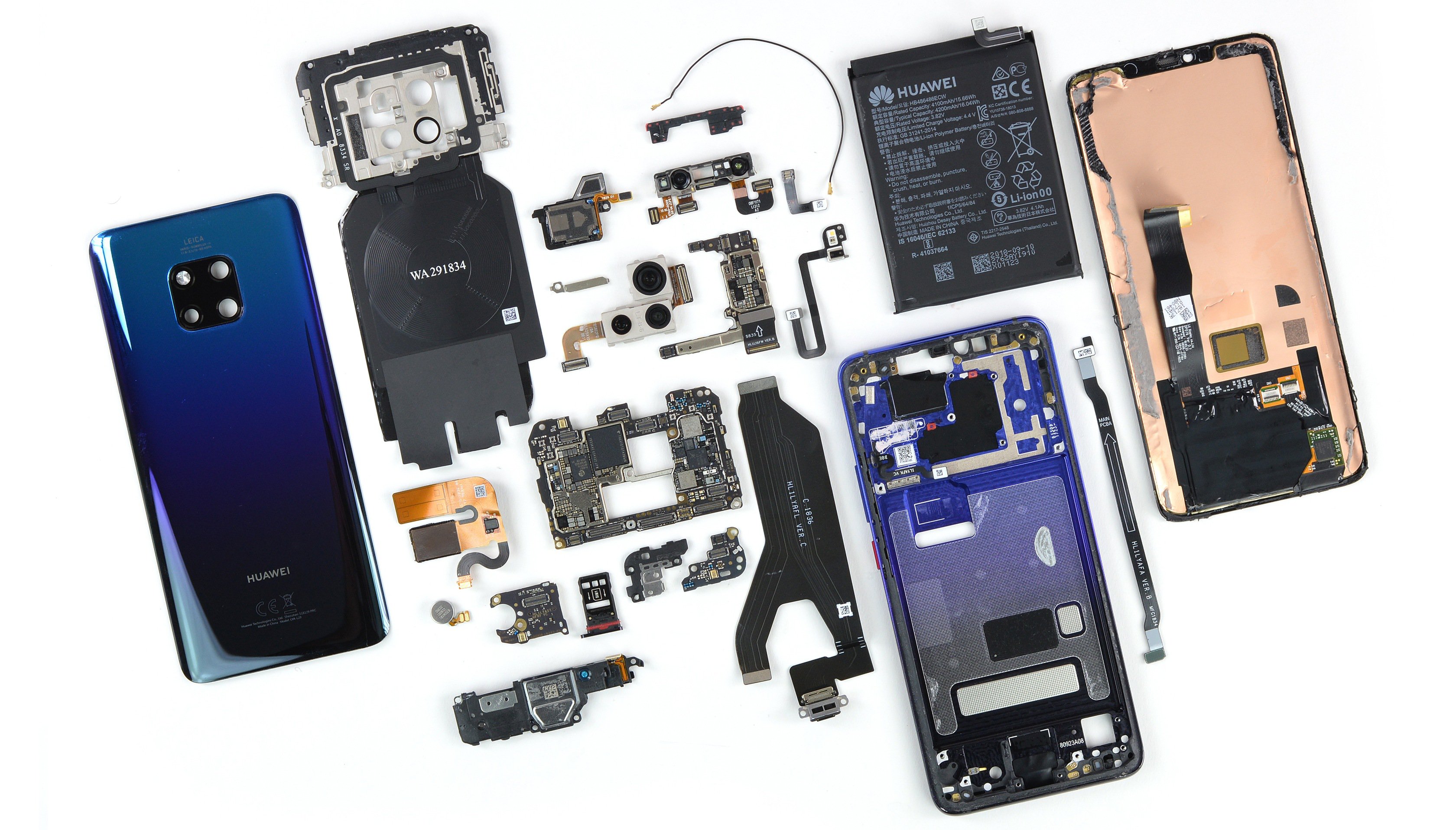 Купить запчасти для телефона. Mate 20 Pro Teardown. Huawei p20 Pro запчасти. Huawei p20 Pro. Детали для ремонта. Huawei Mate 20 разбор.