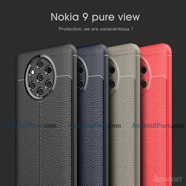 Смартфон Nokia 9 с круговой пентакамерой показали в чехле (5 фото)