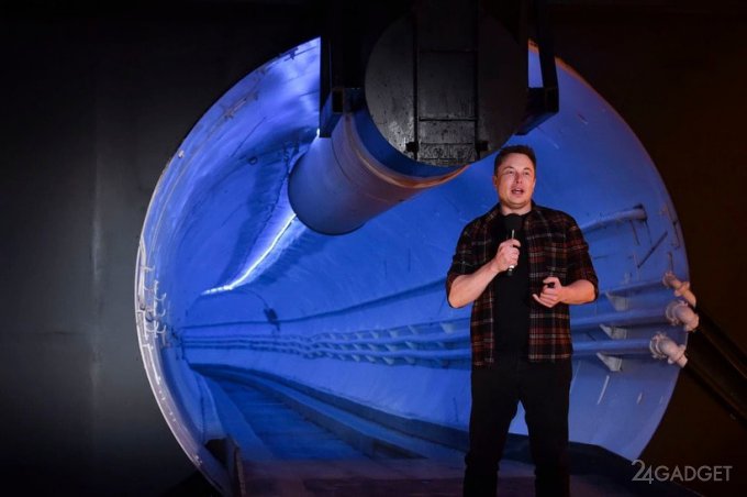 Илон Маск открыл первый туннель Boring Company (5 фото + видео)