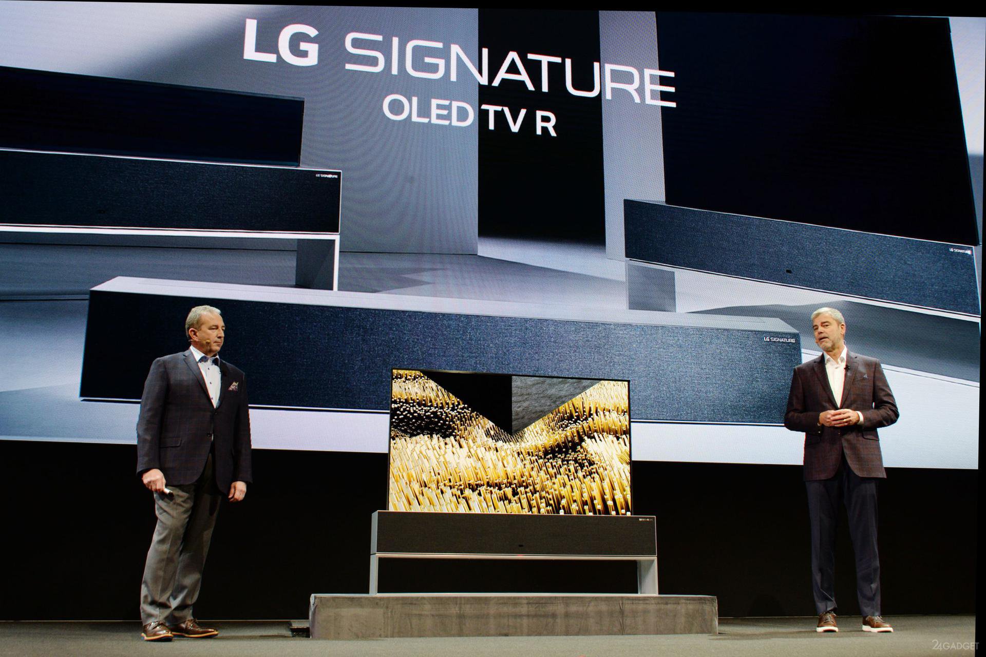Телевизоры lg 2019. LG представила телевизор который прячется. Конференция LG.