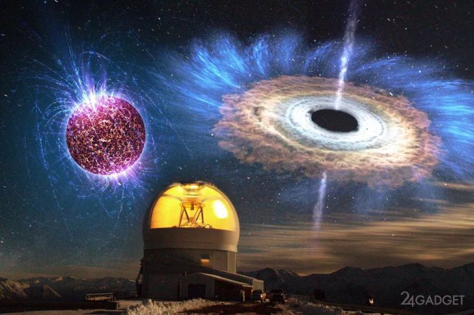 Астрономы впервые увидели рождение нейтронной звезды или чёрной дыры (3 фото)