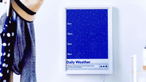 Смарт-плакат с Wi-Fi покажет погоду на день (4 фото + видео)