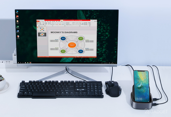 Док-станция NuDock превращает смартфон в настольный компьютер (7 фото + видео)
