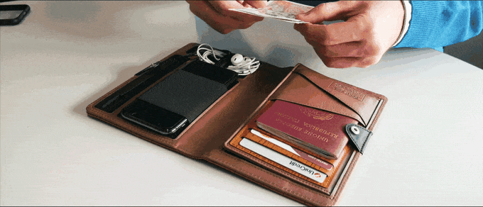 В бумажник-органайзер встроили пауэрбанк (8 фото + видео)