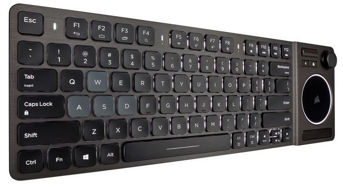 Corsair K83 - беспроводная клавиатура с тачпадом и джойстиком (7 фото)