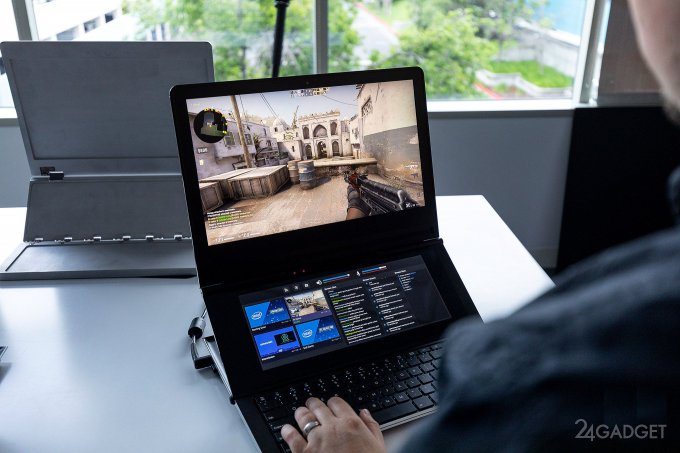 Intel показала самый необычный ноутбук с двумя экранами (7 фото + 2 видео)