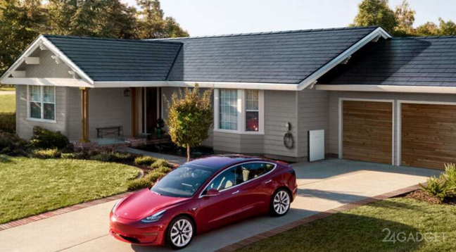Tesla демонстрирует серийные солнечные панели для монтажа на крышах (3 фото)