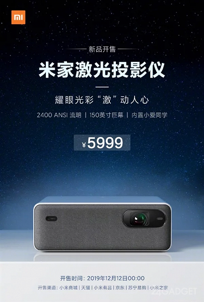 Смарт проектор Xiaomi Mijia, совмещенный с колонкой по цене 850 долларов (3 фото)
