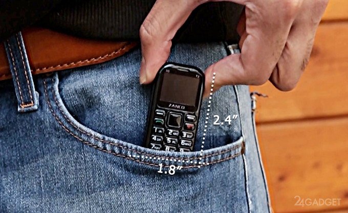 Zanco tiny t2 - самый крошечный телефон в мире (4 фото + видео)