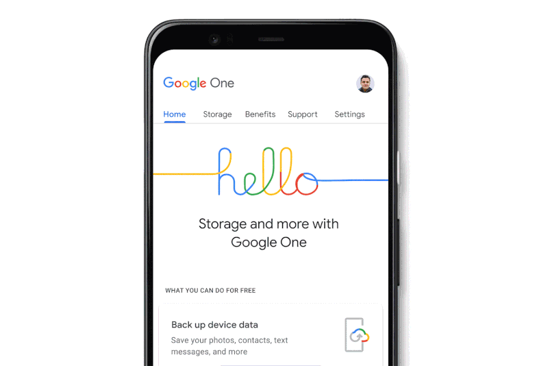 Google One бесплатно создаст резервную копию устройств iOS и Android