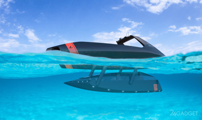 Концепт яхты Platypus Swordfish способной плавать под и над водой (3 фото)