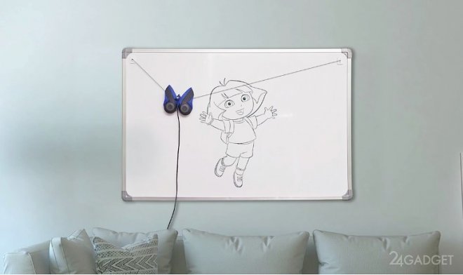 Робот-бабочка обучит малышей основам рисования (2 видео)