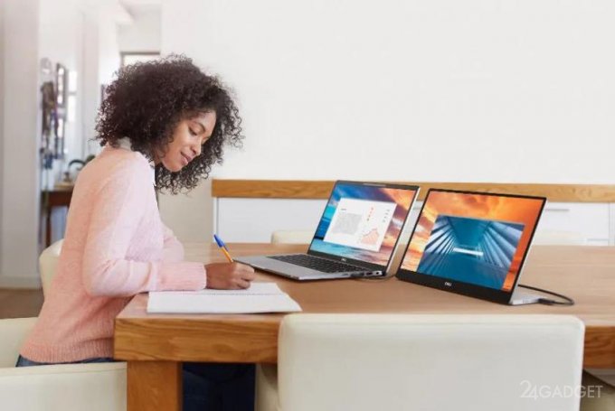Dell презентовала портативный монитор, который можно использовать с ноутбуком 
