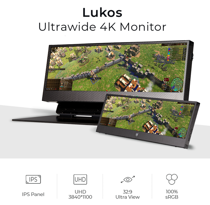 Универсальный широкоформатный 4К монитор Lukos с соотношением сторон 32:9 (6 фото)