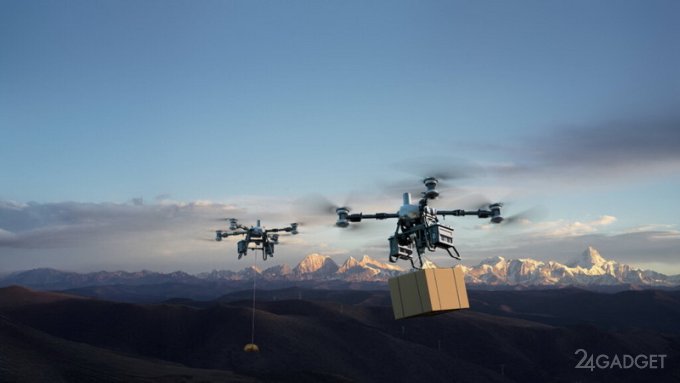 DJI выпустила грузовой дрон FlyCart 100 с грузоподъёмностью до 80 кг и передовыми системами безопасности (3 фото)