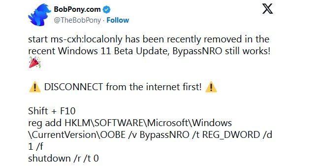 Запрет установки Windows 11 с локальным аккаунтом не сработал — пользователи нашли новые обходные пути (3 фото)
