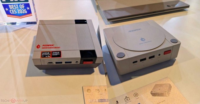 Acemagic показала мини-ПК в виде приставок Sony PlayStation, NES и Sega Dreamcast (4 фото)