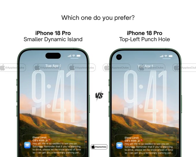 Специалисты прояснили слухи о пропаже Dynamic Island в будущих iPhone 18 Pro